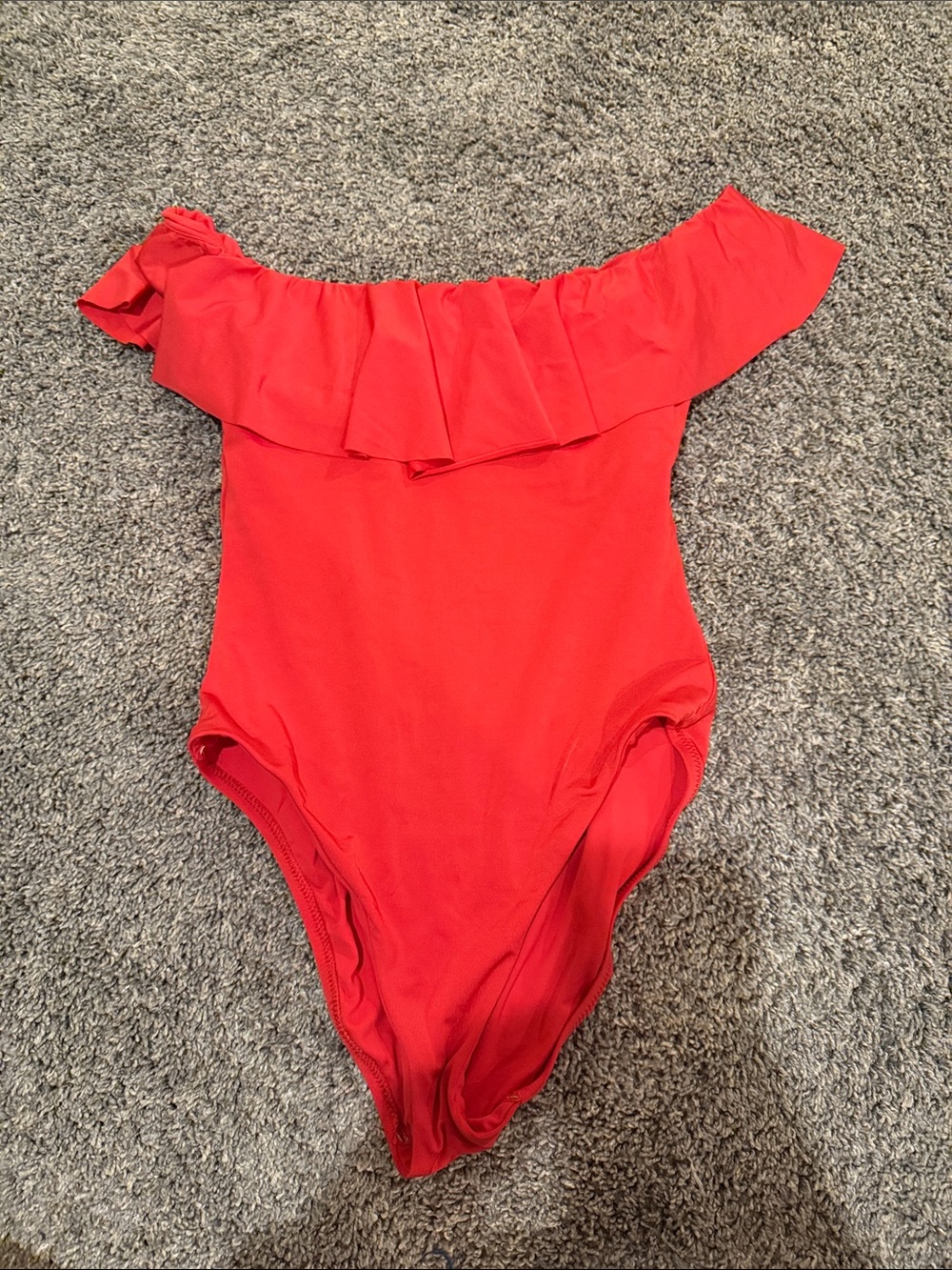 Trina Turk Vibrant Red Ruffled Swim One-Piece